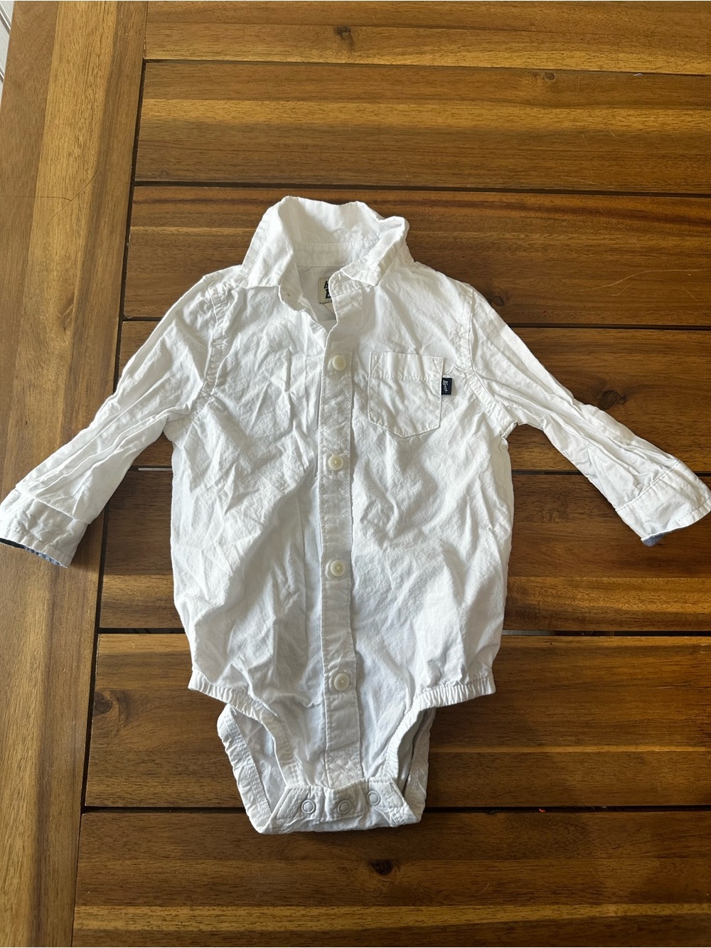 Baby b’gosh - Dress Shirt Onesie - White - Sz: 12 months
